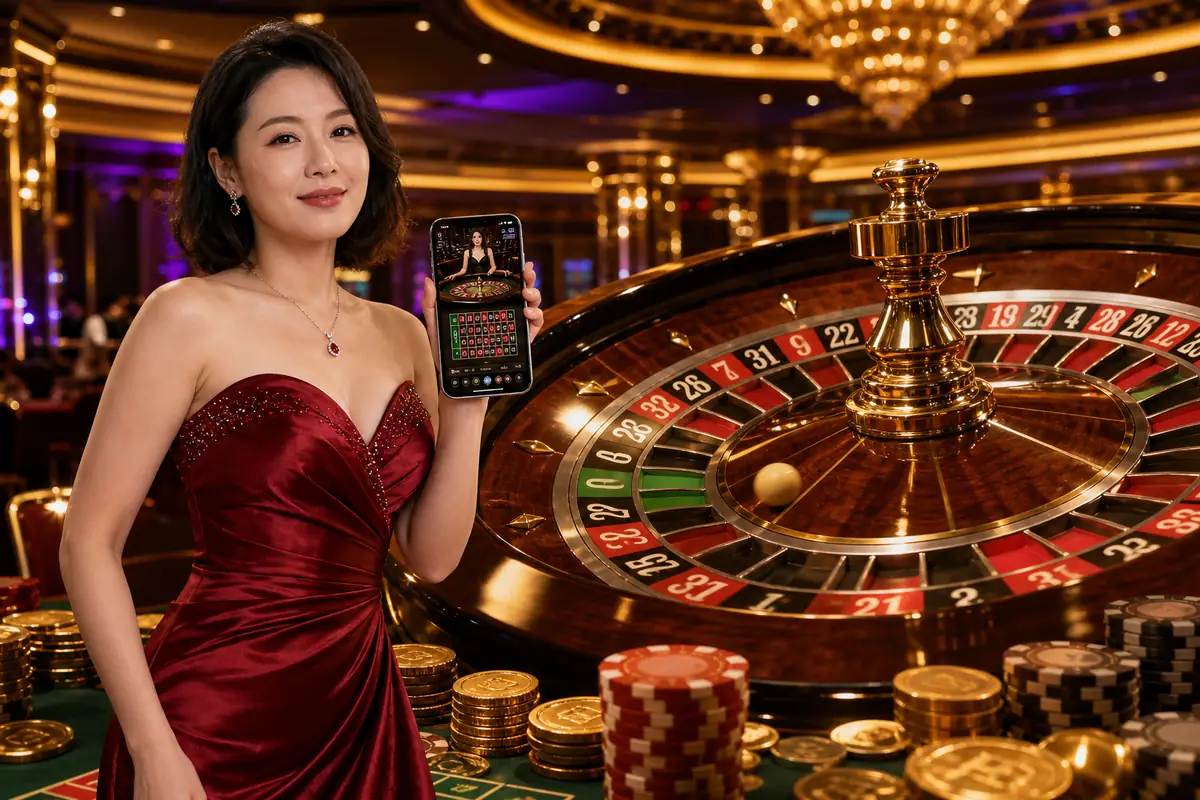 oncuci kasino live dealer meja baccarat